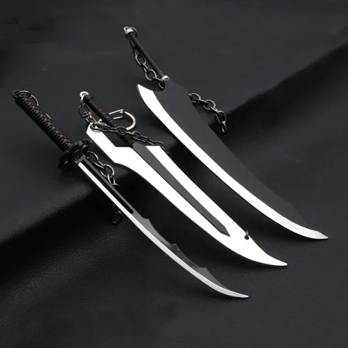 Vista 8 de Ichigo Bankai - Llavero de espada Zangetsu y Tensa Zangetsu Regalo de anime para niños, adolescentes, mujeres, hombres fanáticos