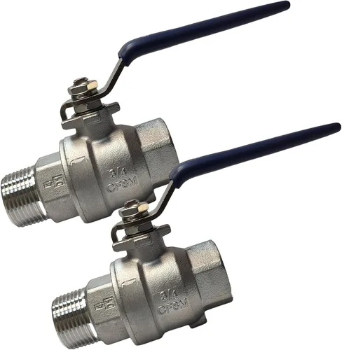 Vista 7 de Válvula de bola de acero inoxidable 316 de 1 pulgada hembra a macho, 2 piezas con rosca NPT de puerto completo, 1000 WOG, válvula de cierre