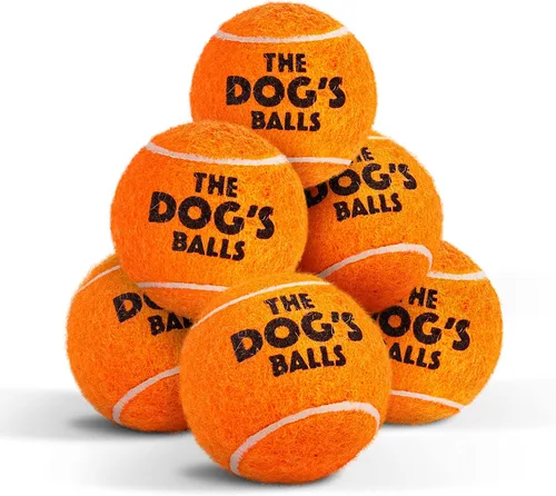 Vista 20 de The Little Dog's Balls - Pelotas de tenis para perros pequeños y cachorros, color azul, paquete de 6, pelotas de fieltro no abrasivas, núcleo