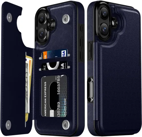Vista 108 de LETO para iPhone 15 Pro Funda tipo cartera - Tapa tipo folio con patada - Diseños de moda - Tarjetero - Funda protectora para mujeres y niñas - 6.1