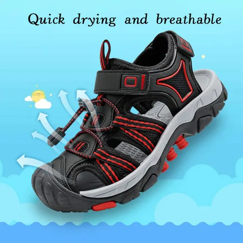 Vista 2 de VITUOFLY Sandalias para niños al aire libre senderismo deportes sandalias niñas piscina playa zapatos de verano zapatos de agua zapatillas