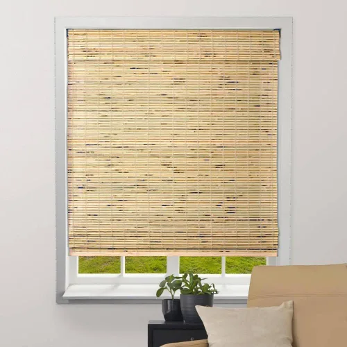 Vista 13 de ARLO BLINDS - Persianas romanas de bambú natural traslúcido con faldón y sin cordón para ventanas interiores, incluye herrajes de montaje, 20