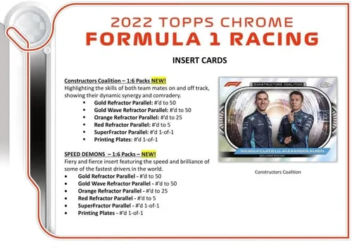 Vista 5 de Caja Hobby Lite 2022 Topps Chrome F1 Fórmula 1