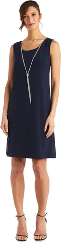 Vista 2 de Elegante vestido recto geométrico hasta la rodilla con manga 34 drapeado chaqueta Flyaway