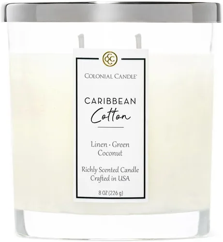 Vista 34 de Colonial Candle Vela perfumada de vainilla ámbar, velas altamente perfumadas para el hogar, vela de cera moteada, 2 mechas, 8 onzas, fabricada