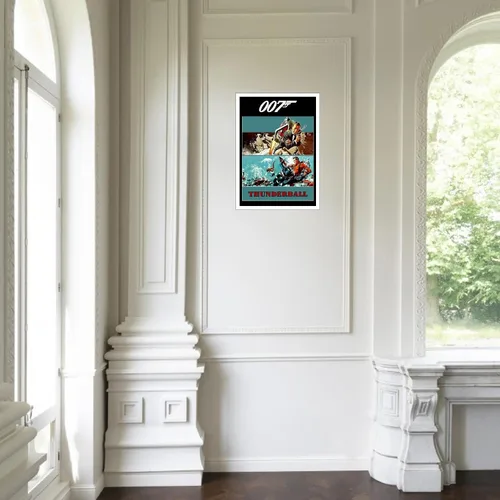 Vista 4 de CLEARCONNECT Thunderball 1965 - Póster de película de acción y aventura, impresiones en lienzo clásicas de películas antiguas, arte de pared