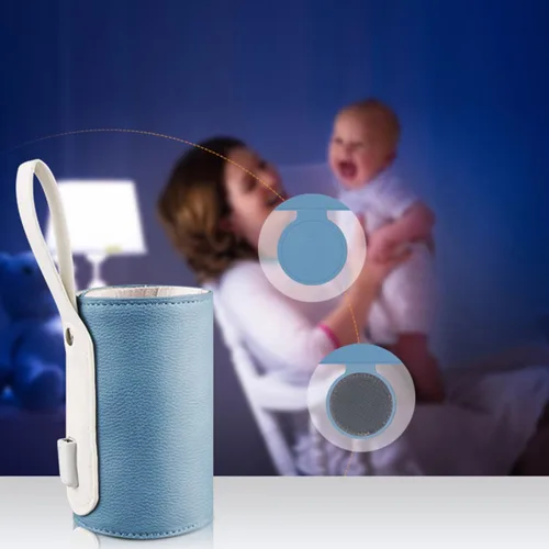 Vista 9 de FRCOLOR Portable Bottle Warmer Sleeve USB Rechargeable Travel Milk Heater with Intelligent Temperature Control and Timer Compact Insulated Warmer