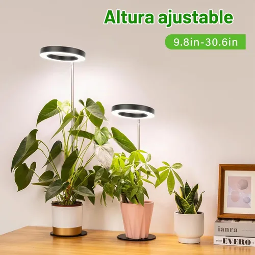 Vista 2 de LORDEM Luz de crecimiento, luz LED para plantas de interior, lámpara de crecimiento de escritorio de espectro completo con temporizador automático
