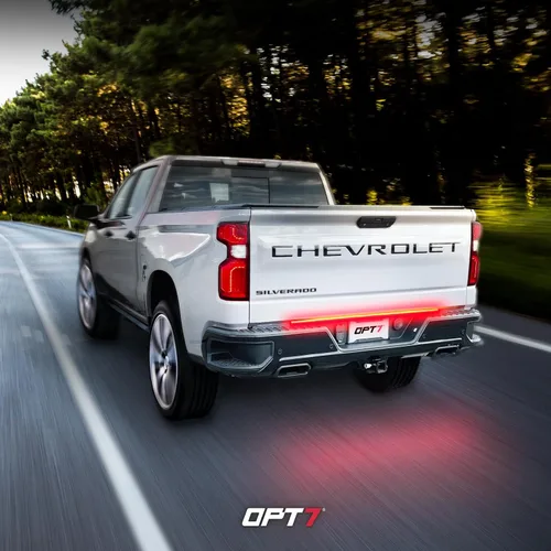 Vista 7 de OPT7 Flexible Tira de Luz LED de 48 Pulgadas para Freno, sin Señal de Giro, Luz de Tercer Freno Impermeable DRL Roja 12V para Camioneta, Furgoneta