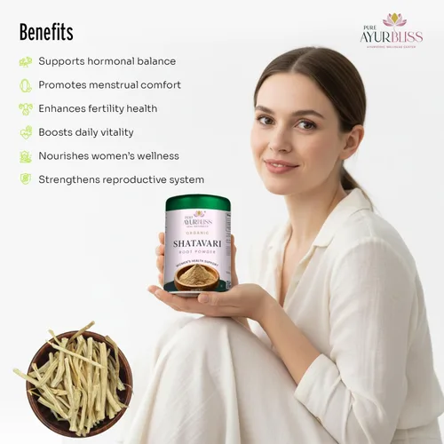 Vista 7 de Polvo de raíz de Shatavari 100% orgánico, equilibrio hormonal, bienestar menstrual, apoyo de fertilidad y vitalidad diaria para mujeres, polvo