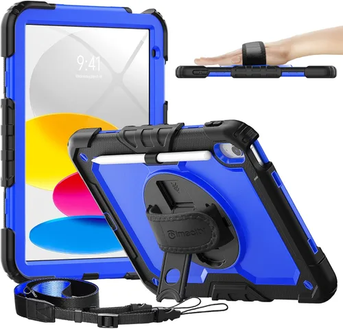 Vista 15 de Timecity - Funda para iPad de 9ª/8ª/7ª generación, de 10.2 pulgadas, funda protectora resistente con protector de pantalla, soporte giratorio Negro