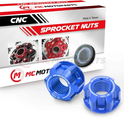 Vista 10 de MC MOTOPARTS Juego de tuercas de piñón trasero de carreras compatible con MT-07 MT-09/SP XSR 700 XSR 900 MT-09 Tracer FZ09 (negro)