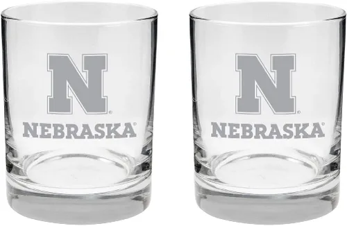 Vista 17 de Alabama - Juego de 2 vasos de cristal grabado satinado de 2 caras Marea carmesí de Alabama