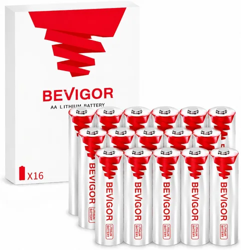Vista 11 de BEVIGOR Baterías de litio AA, pilas AA, paquete de 4 baterías de litio AA de 1.5 V, batería doble A, pilas AA de mayor duración para linterna
