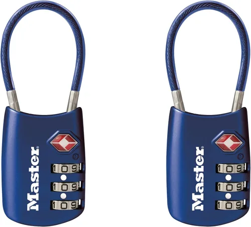 Vista 8 de Master Lock 4688D Candado para Equipaje con Combinación Personalizable Aprobado por TSA, 1 Unidad, Plateado