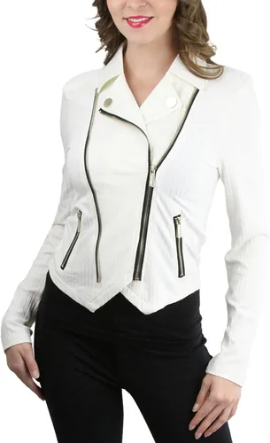 Vista 14 de ToBeInStyle Blazers de manga larga con cremallera y botones para mujer