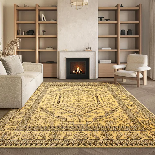 Vista 86 de SAFAVIEH ADR108B - Tapete de la colección Adirondack, 2 pies 1 pulgada x 6 pies, marfil y plateado, diseño de medallón oriental, no desprende