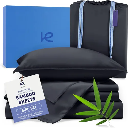 Vista 62 de Kickoff - Juego de sábanas de bambú de viscosa de tamaño individual, 3 piezas, 100% viscosa de bambú orgánico, juego de sábanas refrescantes