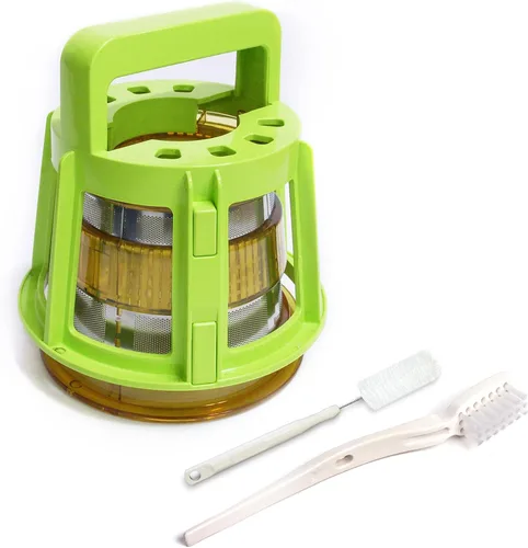 Vista 5 de Kuvings Extractor de jugos lento completo blanco B6000W con fabricador de sorbetes, juego de herramientas de limpieza, tapa inteligente y libro