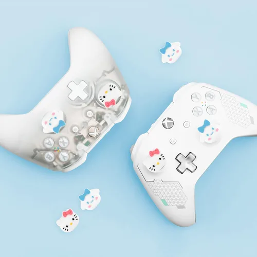 Vista 6 de DLseego Hi Cat & Dog - 4 tapas de agarre para el pulgar para Xbox One PS5 PlayStation4 DualSense Switch Pro Wireless Controller Deck de vapor