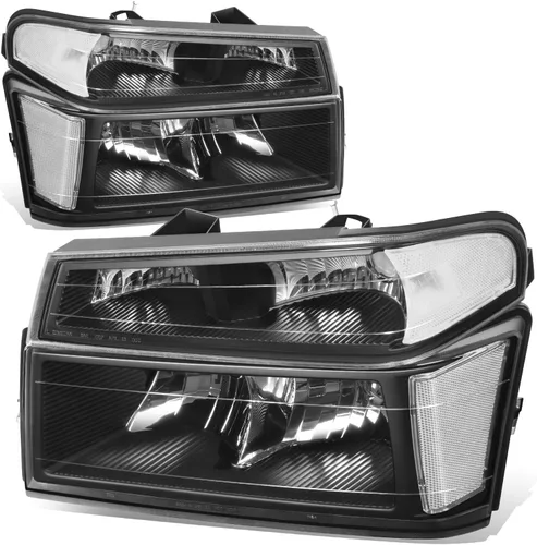 Vista 8 de Auto Dynasty Conjunto de 4 faros delanteros y lámparas de parachoques compatibles con Chevy Colorado GMC Canyon 2004-2012 Isuzu i-290 i-370 Negro