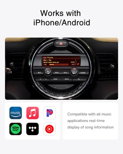 Vista 2 de Adaptador Bluetooth para coche compatible con BMW Mini One - Interfaz USB, receptor Bluetooth para iPod Music Sourse compatible con iOS/Android
