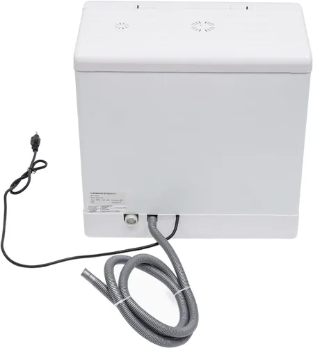 Vista 9 de Lavavajillas portátil de 800 W, mini lavavajillas automático de 110 V con 3 programas de lavado, función de secado de aire en aerosol giratorio