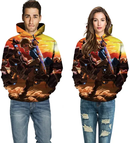 Vista 3 de Disfraz unisex de anime con capucha de la leyenda de Zelda para hombre