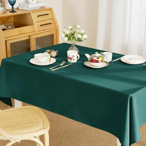Vista 10 de RYB HOME - Mantel rectangular de Patchwork colorido - Mantel a prueba de derrames y resistente a los arañazos para mesa de 6 pies con flores