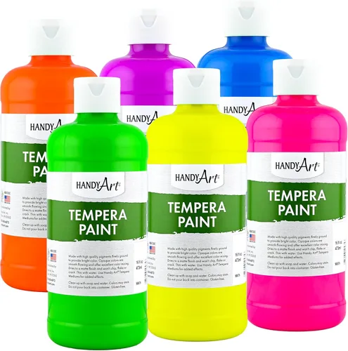 Vista 5 de Handy Art Pintura al temple premium, negro, botella de pinta de 16 oz