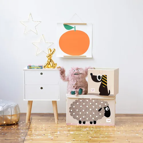 Vista 4 de 3 Sprouts Organizador de almacenamiento de juguetes: Organizador de caja de juguetes en cubo para sala de juegos, guardería - Cesta de Perro