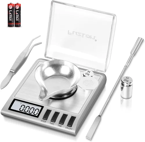Vista 9 de Fuzion Báscula miligramos de 50/0.00 oz, escala de mg con peso cal de 0.71 oz, microescala, báscula de polvo para recargar