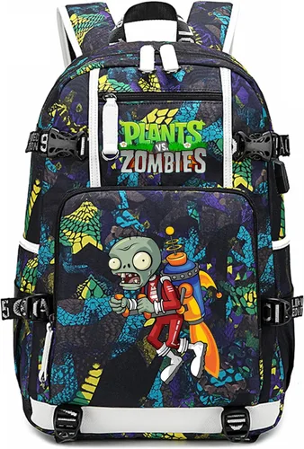 Vista 22 de ISaikoy Plants vs. Zombies Mochila Bolsa para Portátil Color Azul 1