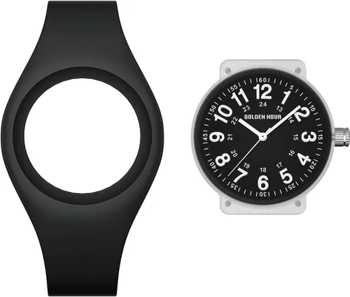Vista 2 de GOLDEN HOUR Relojes deportivos impermeables analógicos unisex para enfermeras, profesionales médicos, estudiantes, esfera militar brillante y fácil