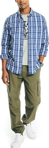 Vista 2 de Nautica Camisa de popelina a cuadros para hombre