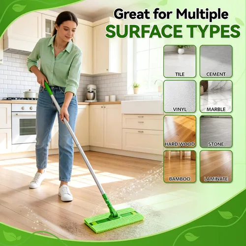 Vista 7 de FIXSMITH Almohadillas reutilizables para mopa compatibles con Swiffer Sweeper y todas las trapeadoras planas de 10 a 12 pulgadas, paquete de 8