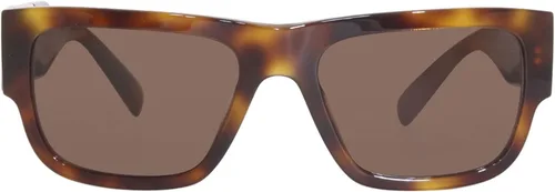Vista 2 de Versace VE 4406 521773 Havana - Gafas de sol rectangulares de plástico color marrón