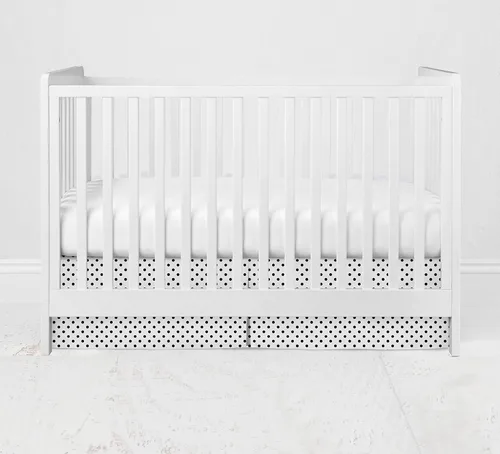 Vista 13 de Bacati - Sábana bajera ajustable de 100 % algodón universal para bebé de EE. UU. para cuna o niño pequeño (PIN DOTS, turquesa aguamarina)