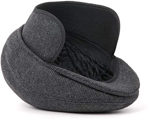 Vista 7 de MSFGJZM Gorra plana ajustable para hombre, para otoño, invierno, orejeras ajustables