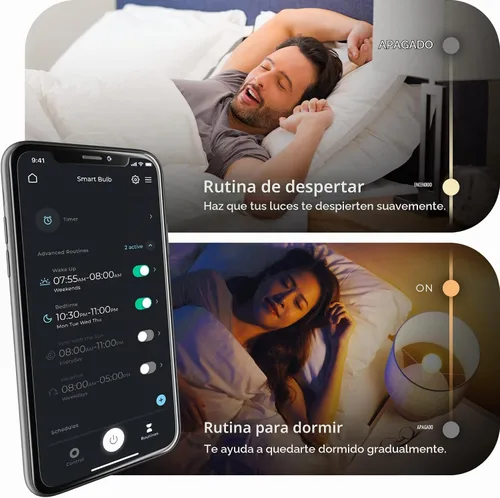 Vista 7 de Bombilla LED Wi-Fi inteligente GLOBE Electric de 10W, RGB multicolor + blanco ajustable 2000K–5000K, forma A19, base E26, control por aplicación +