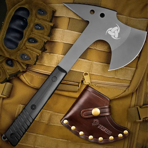 Vista 2 de NedFoss Eagle - Hacha táctica de supervivencia Tomahawk de 13 pulgadas