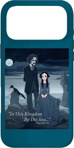 Vista 22 de Funda estética gótica para iPhone 12/12 Pro Edgar Allan Poe y Annabel Lee