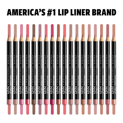 Vista 3 de NYX PROFESSIONAL MAKEUP Lápiz labial delgado, delineador de labios cremoso de larga duración, color rojo intenso (paquete de 2)