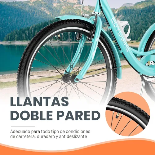 Vista 2 de MOONCOOL Triciclos para adultos de 3 ruedas y 7 velocidades, triciclos para adultos de 20/24/26 pulgadas, bicicleta de 3 ruedas con cesta