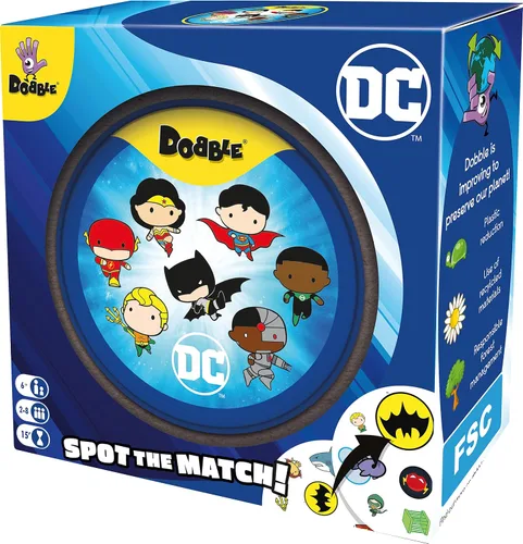 Vista 2 de Asmodee Juego de cartas Dobble DC Universe