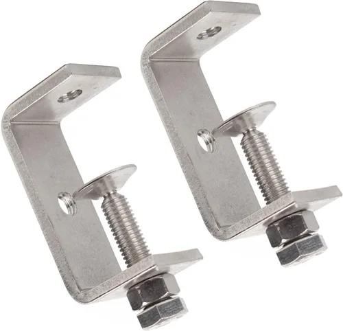 Vista 6 de Abrazadera C de acero inoxidable 304 de 2.559 in resistente abrazadera C para carpintería edificio de tigre, abrazadera ajustable de apertura