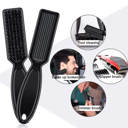 Vista 4 de Patelai 12 cepillos para cortaúñas para peluquero, color negro