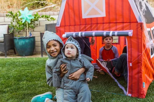 Vista 18 de Pacific Play Tents 60810 Barnyard Playhouse Carpa, 48 x 38 x 48 pulgadas, Multi