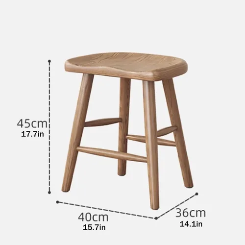 Vista 3 de Juego de sillas de comedor de madera, silla de comedor moderna, sillas de cocina de granja, taburete de vestíbulo, silla sin brazos para cocina
