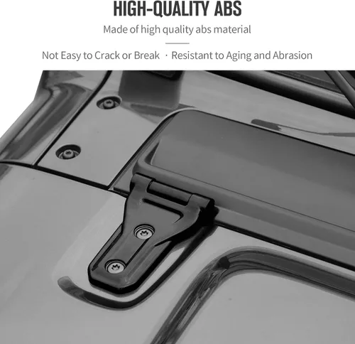 Vista 4 de JeCar Cubiertas de bisagra de capó, accesorios exteriores compatibles con Jeep Wrangler JL JLU 2018-2023, color negro